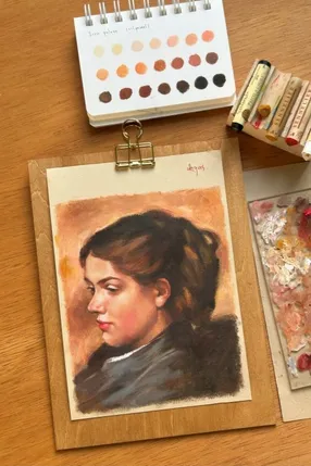 오일파스텔-명화모작-드가-존팔레트